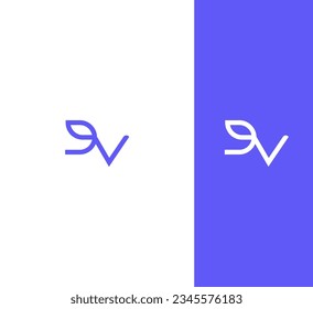 Abstract letter DV, VD logo.