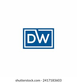 Vector de logotipo DW de la letra abstracta