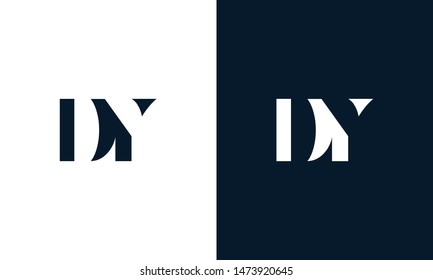 Abstract letter DY logo. This logo icon incorporate with abstract shape in the creative way.