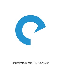 abstract letter e circle arrow logo