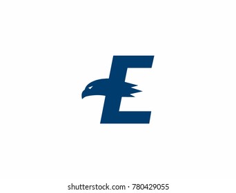 Abstract letter E as eagle