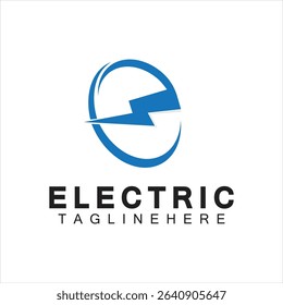 Abstract Letter E Electric Bold Logo design, Power Logo, Energy logo design template