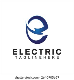 Abstract Letter E Electric Bold Logo design, Power Logo, Energy logo design template