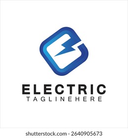 Abstract Letter E Electric Bold Logo design, Power Logo, Energy logo design template