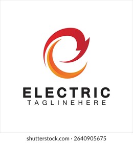 Abstract Letter E Electric Bold Logo design, Power Logo, Energy logo design template