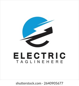Abstract Letter E Electric Bold Logo design, Power Logo, Energy logo design template