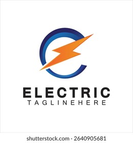 Abstract Letter E Electric Bold Logo design, Power Logo, Energy logo design template