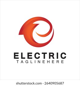 Abstract Letter E Electric Bold Logo design, Power Logo, Energy logo design template