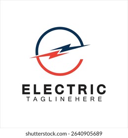 Abstract Letter E Electric Bold Logo design, Power Logo, Energy logo design template