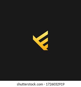 Abstract letter E or Letter F logo