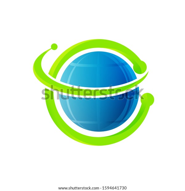 Abstract Letter E Green Blue Color Stock Vector (Royalty Free ...