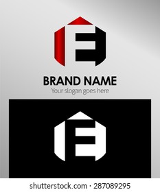 Abstract Letter e Icon
