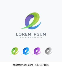 Abstract Letter E illustration vector Design template. Suitable for Creative Industry, Multimedia, entertainment, Educations, Shop, and any related business