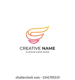 Abstract Letter E Illustration Vector Design Template. Suitable for Creative Industry, Multimedia, entertainment, Educations, Shop, and any related business
