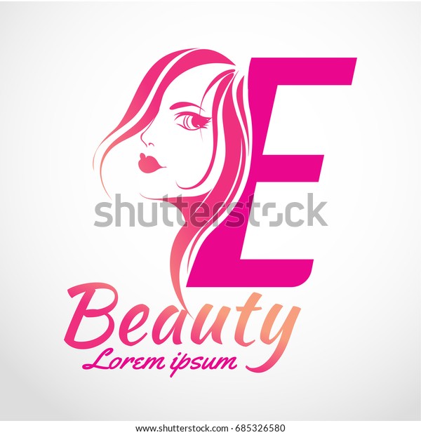 Abstract Letter E Logo Beauty Salon Stock Vector (Royalty ...
