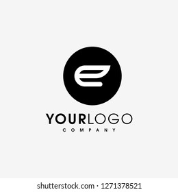 Abstract letter E logo design template. creative sign. Universal vector icon. Vector