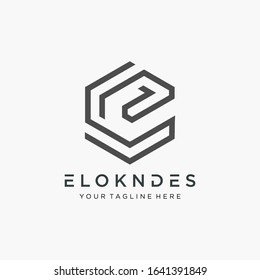 Abstract Letter E logo design With overlapping lines concept. Modern logo for business Company . Vector design template elements for your application or corporate identity.- vector