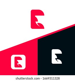 Abstract letter E logo design template. Universal vector icon.
