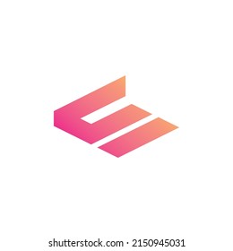 Abstract Letter E Logo Design Vector Illustration