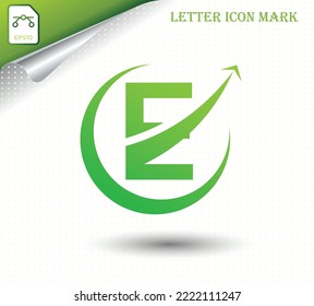 Abstract letter E logo design template