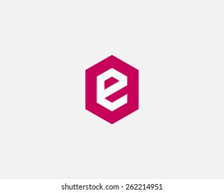 Abstract letter E logo design template. Colorful creative sign. Vector icon.