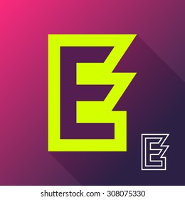 Abstract letter E logo icon design. Vector design template elements for your application or corporate identity.