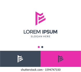 Abstract letter E logo. Modern template design. Vector illustration