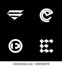 Abstract Letter E Logo Template Vector. Alphabet Logo Concept