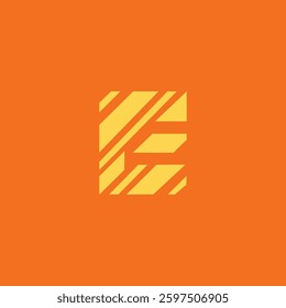 Abstract Letter E Logo – A unique and geometric letter E logo with a sleek design.
