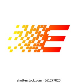 Abstract letter E logo,fast speed, moving,delivery,Digital for your Corporate identity