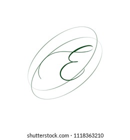 Abstract letter E logotype. Modern logo idea sign. Universal emblem vector icon.