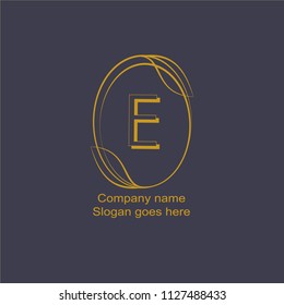 Abstract letter E logotype. Modern logo idea sign.Vintage can be used for book design, brand, business cards, restaurant, boutique, hotel. Vector illustration.
