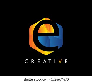 Carta Resumen E Diseño Del Logotipo Hexagón Moderno.
