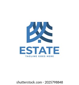 ABSTRACT LETTER E REAL ESTATE LOGO, SUITABLE FOR ANY REAL ESTATE COMPANY WITH E INITIAL.