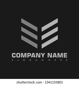 abstract letter E S G M arrow vector logo