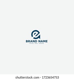  Abstract Letter EA logo design template.-vector illustrations 