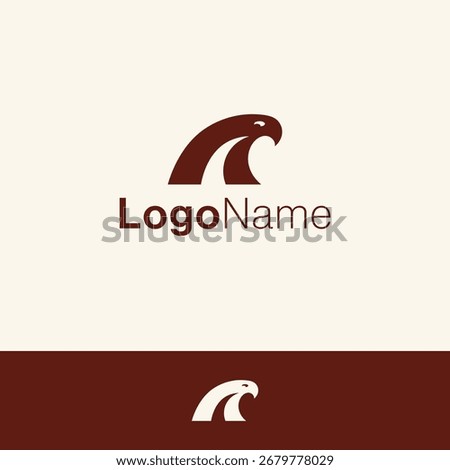 Abstract Letter A Eagle Head Logo with two colors of background.