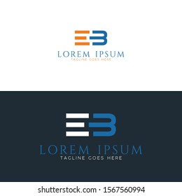 Abstract letter EB logo. Letter EB Logo Design Icon, vector