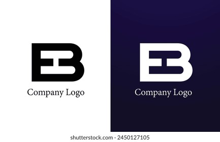 Abstract letter EB logo. This logo icon incorporate with abstract shape in the creative way. Its look like letter EB and HB.