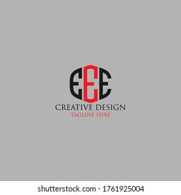 Abstract Letter EEE logo design template.