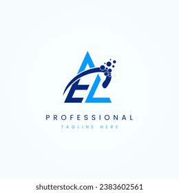 Abstract Letter EL Logo Design Vector Template