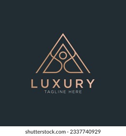 Abstract Letter A Elegant Luxury Logo Design