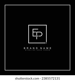 Abstract Letter EP Logo - Initial Monogram Template for Alphabet E and P
