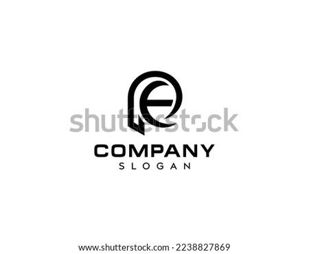 Abstract letter EP logo, PE vector logo design