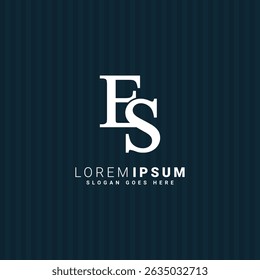 Abstract Letter ES Logo - Initial Monogram Template for Alphabet E and S