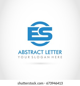 Abstract Letter ES Logo Template. Vector illustration Eps.10