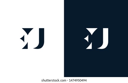 Abstract letter EU logo. This logo icon incorporate with abstract shape in the creative way.