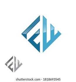 Abstract letter EW symbol design with creative modern trendy. Simple and flat letter EW design template. Vector illustration EPS.8 EPS.10