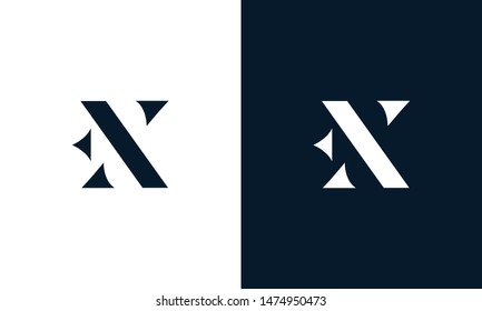 Abstract letter EX logo. This logo icon incorporate with abstract shape in the creative way.