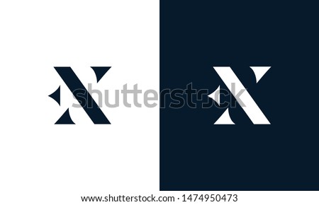 Abstract letter EX logo. This logo icon incorporate with abstract shape in the creative way.